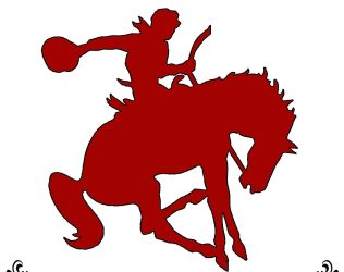 cowboy riding a bucking horse